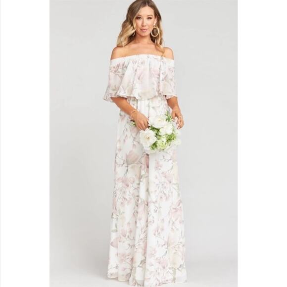 Show Me Your MuMu Hacienda Maxi Dress Forever Vine Dusty Rose L - Picture 1 of 11